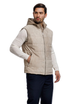Gewatteerde Bodywarmer met Capuchon en Rits Heren 1