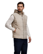 Gewatteerde Bodywarmer met Capuchon en Rits Heren 1