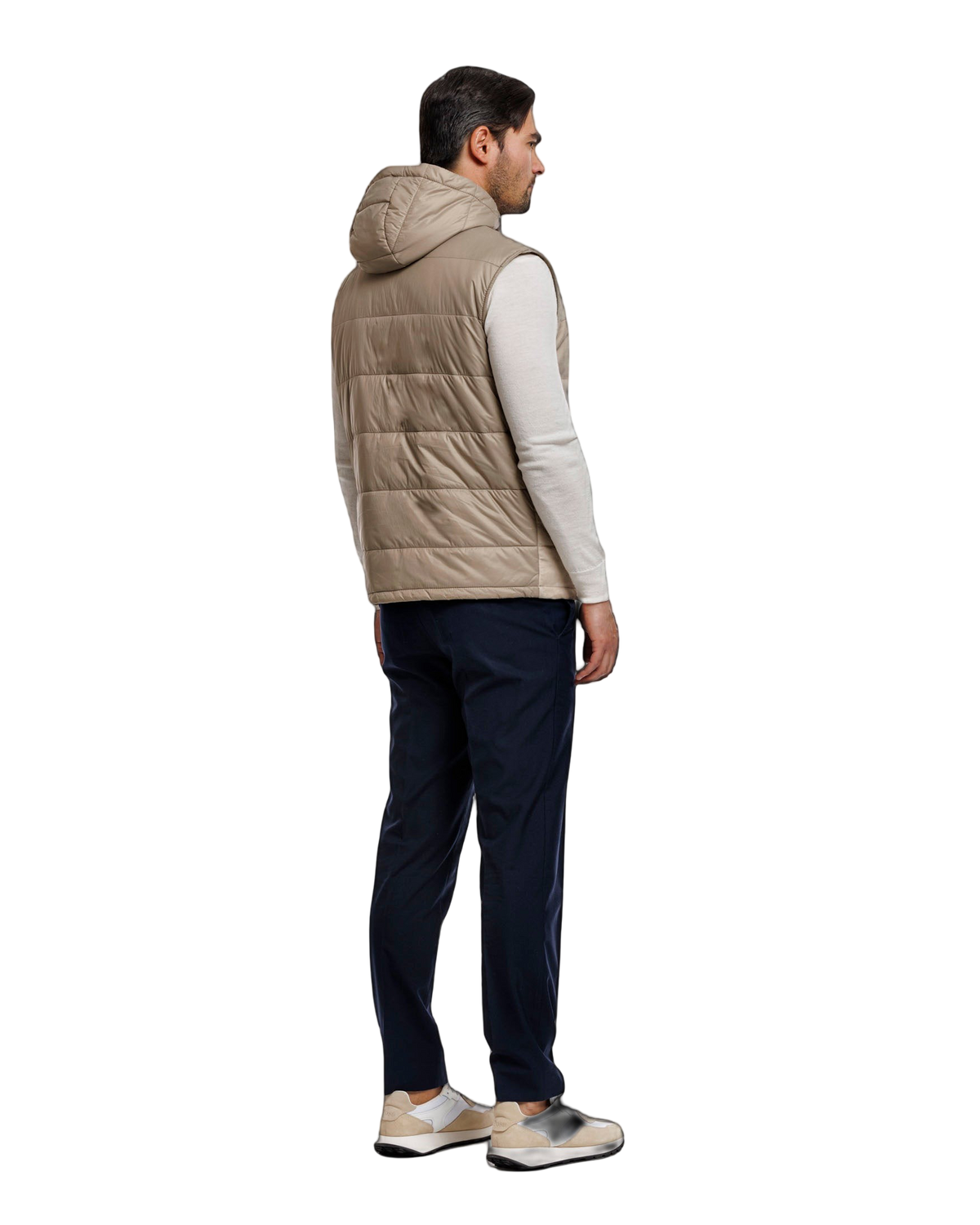 Gewatteerde Bodywarmer met Capuchon en Rits Heren 3