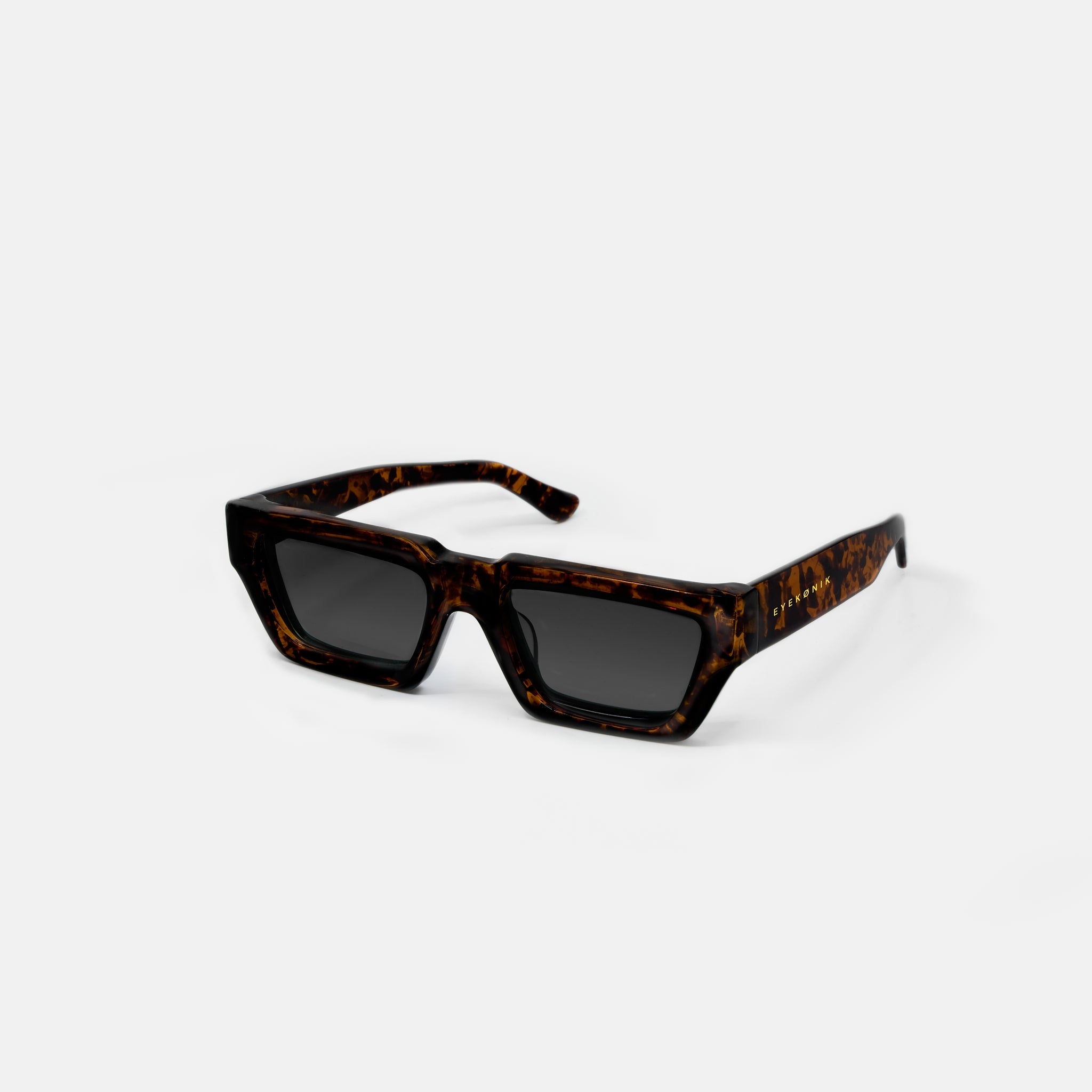 Unisex Dikke Vierkante Zonnebril Leopard Midnight – foto 2 – Laurent Jean