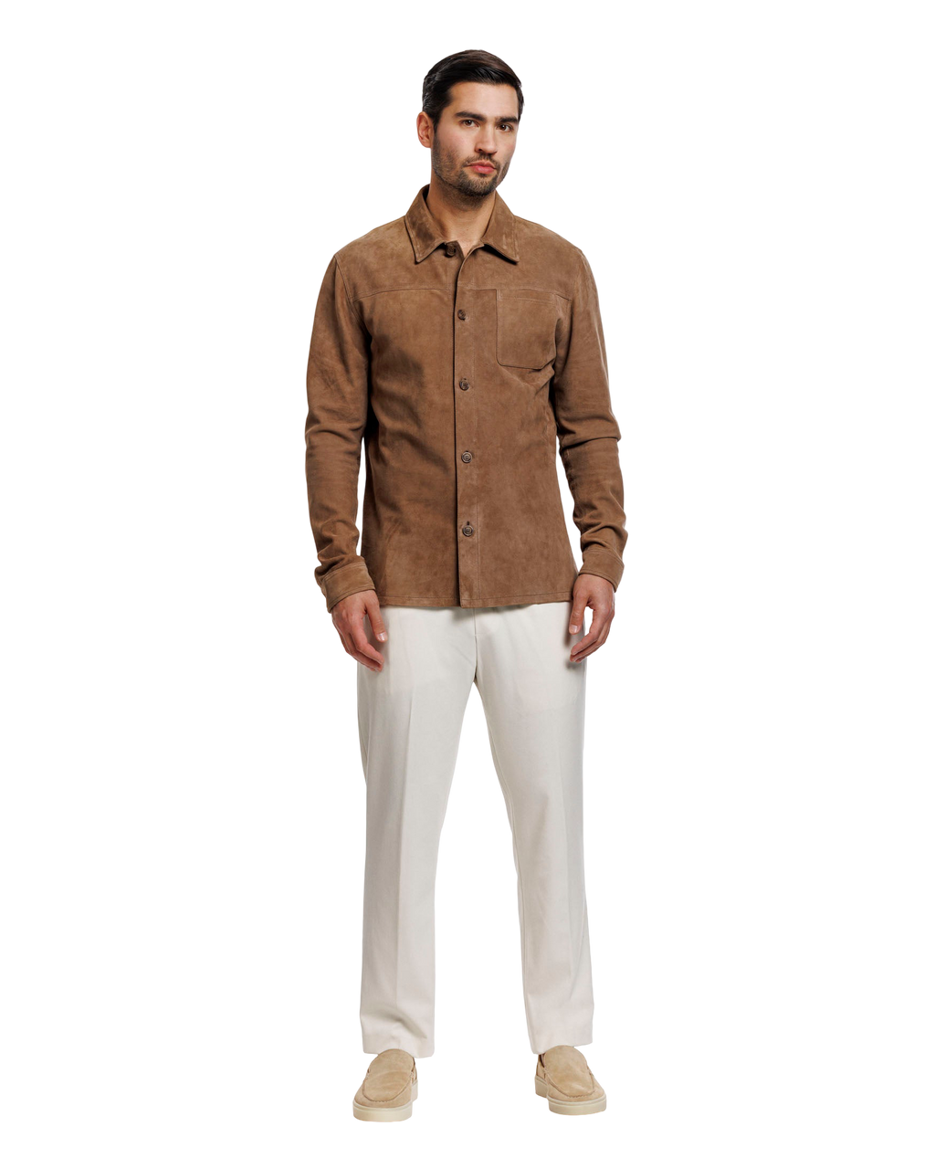 Overshirt met Knoopsluiting en Borstzak Heren 1