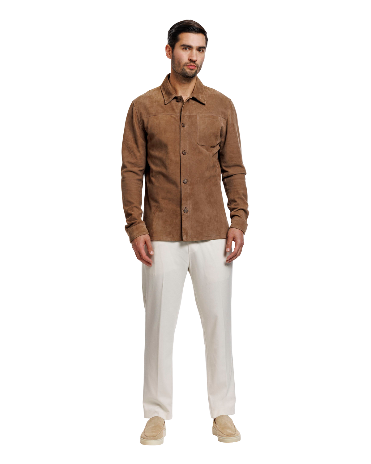 Overshirt met Knoopsluiting en Borstzak Heren 1