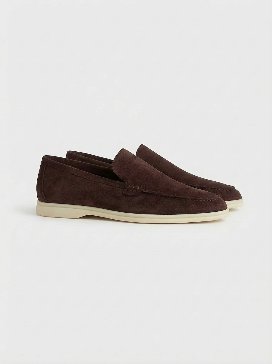 Suède Instap Loafer met Dunne Zool Heren 6