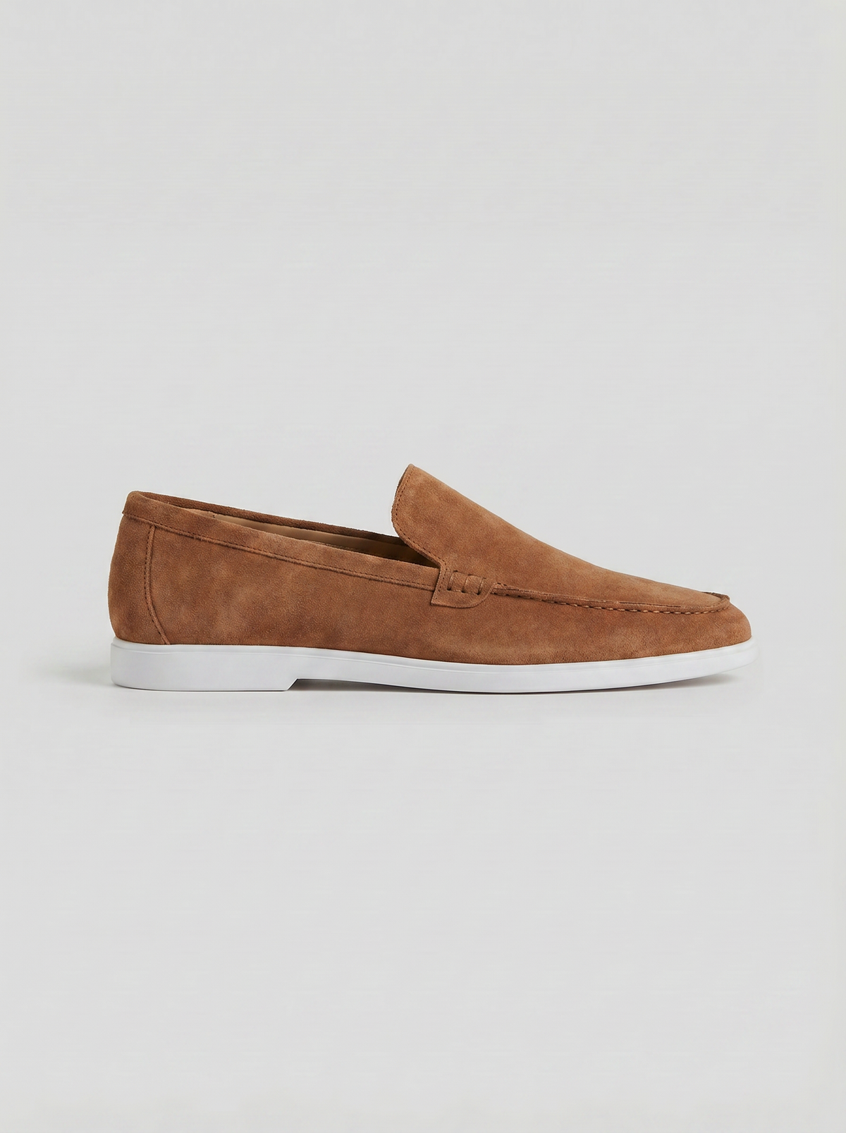 Suède Instap Loafer met Witte Zool Heren 2