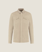 Suède Overshirt met Drukknopen en Borstzakken Heren 1