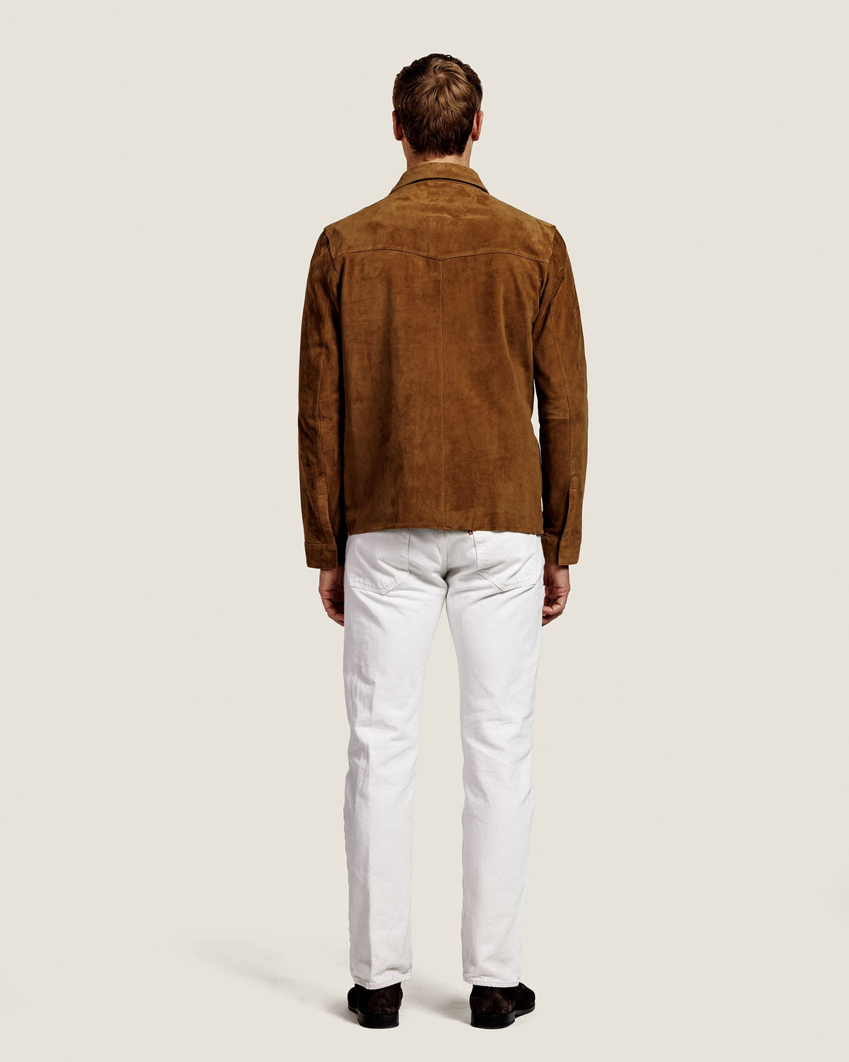 Suède Overshirt met Drukknopen en Borstzakken Heren 13