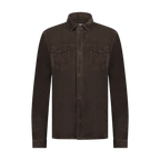 Suède Overshirt met Drukknopen en Borstzakken Heren 16