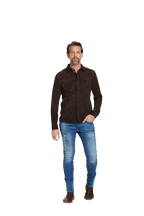 Suède Overshirt met Drukknopen en Borstzakken Heren 17