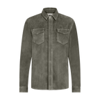 Suède Overshirt met Drukknopen en Borstzakken Heren 21