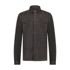 Suède Overshirt met Drukknopen en Borstzakken Heren 22