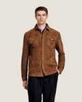 Suède Overshirt met Twee Kleppenzakken Heren 1