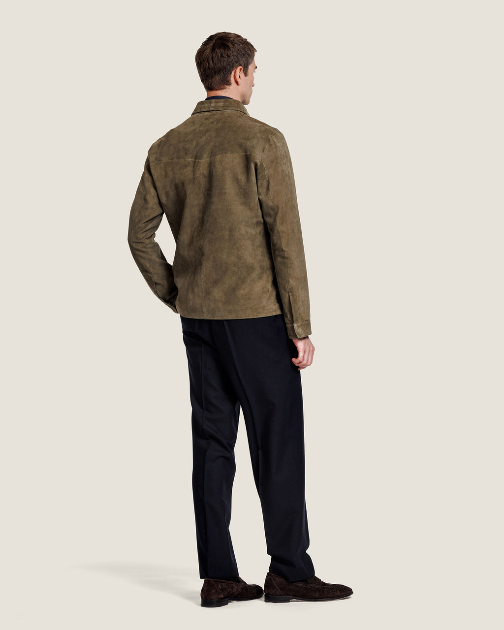Suède Overshirt met Twee Kleppenzakken Heren 15