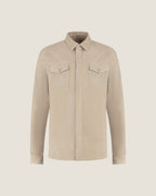 Suède Overshirt met Twee Kleppenzakken Heren 17