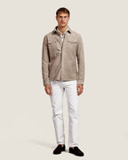 Suède Overshirt met Twee Kleppenzakken Heren 18