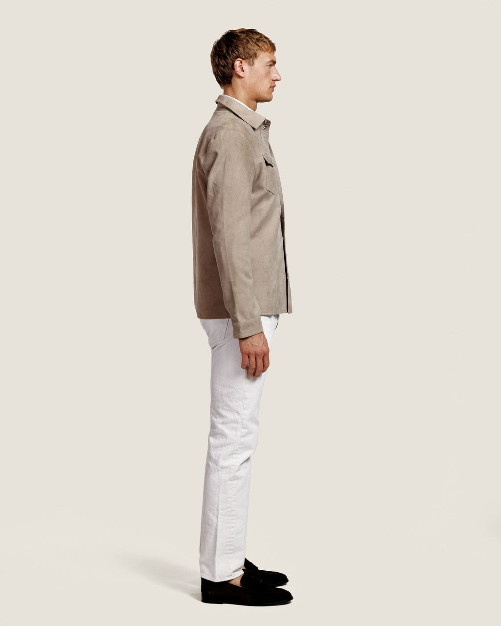 Suède Overshirt met Twee Kleppenzakken Heren 19
