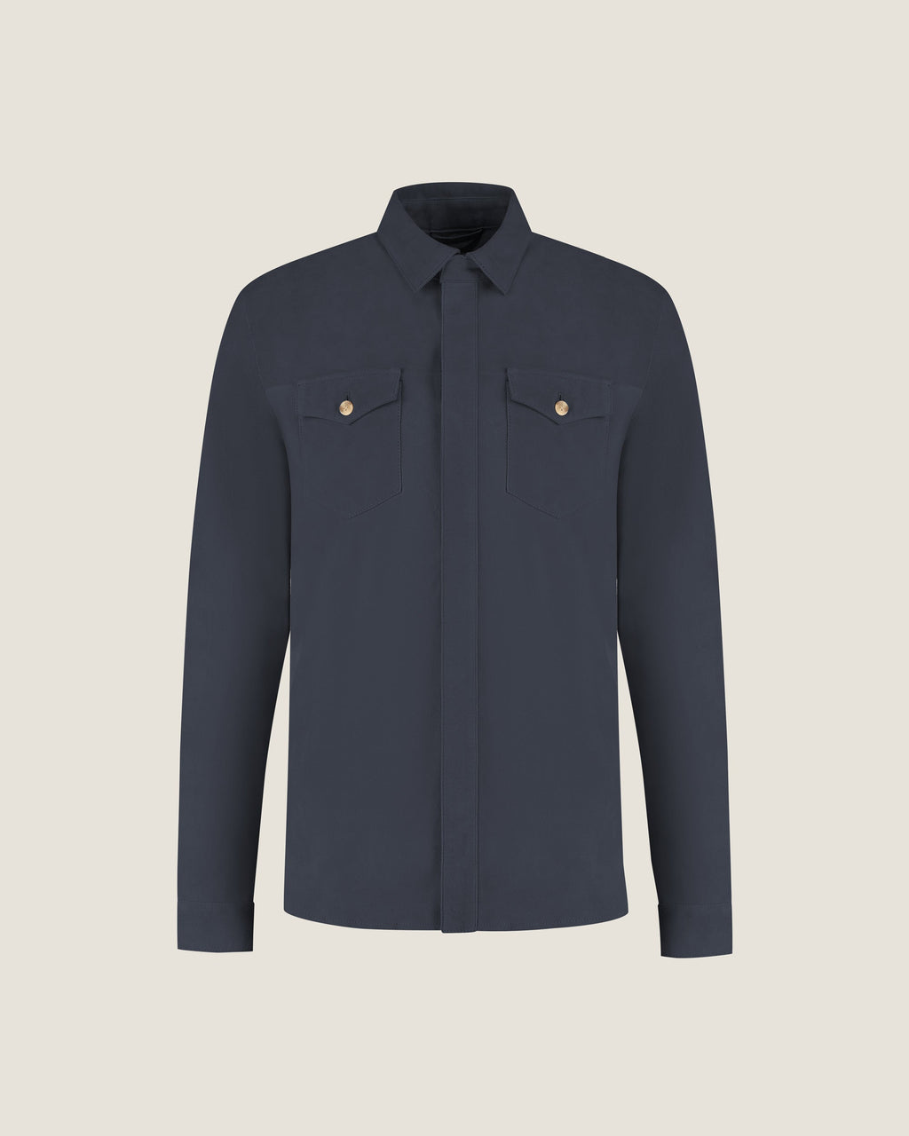Suède Overshirt met Twee Kleppenzakken Heren 22