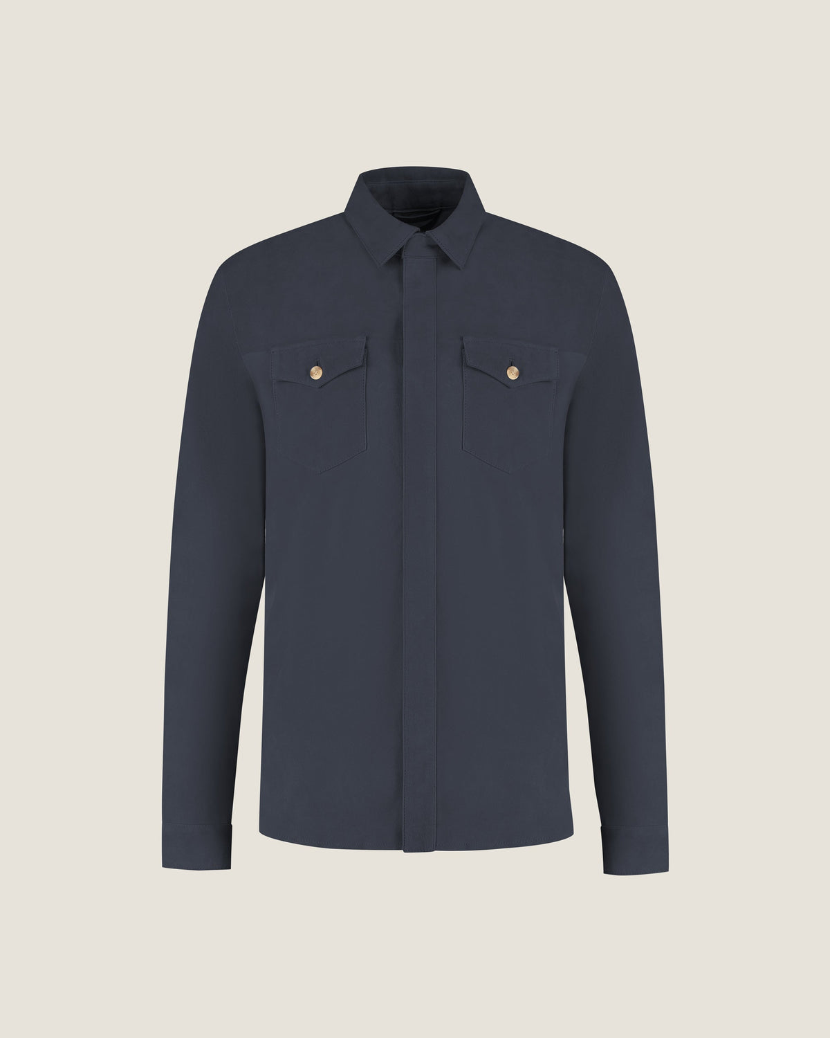 Suède Overshirt met Twee Kleppenzakken Heren 22
