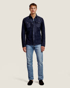 Suède Overshirt met Twee Kleppenzakken Heren 23