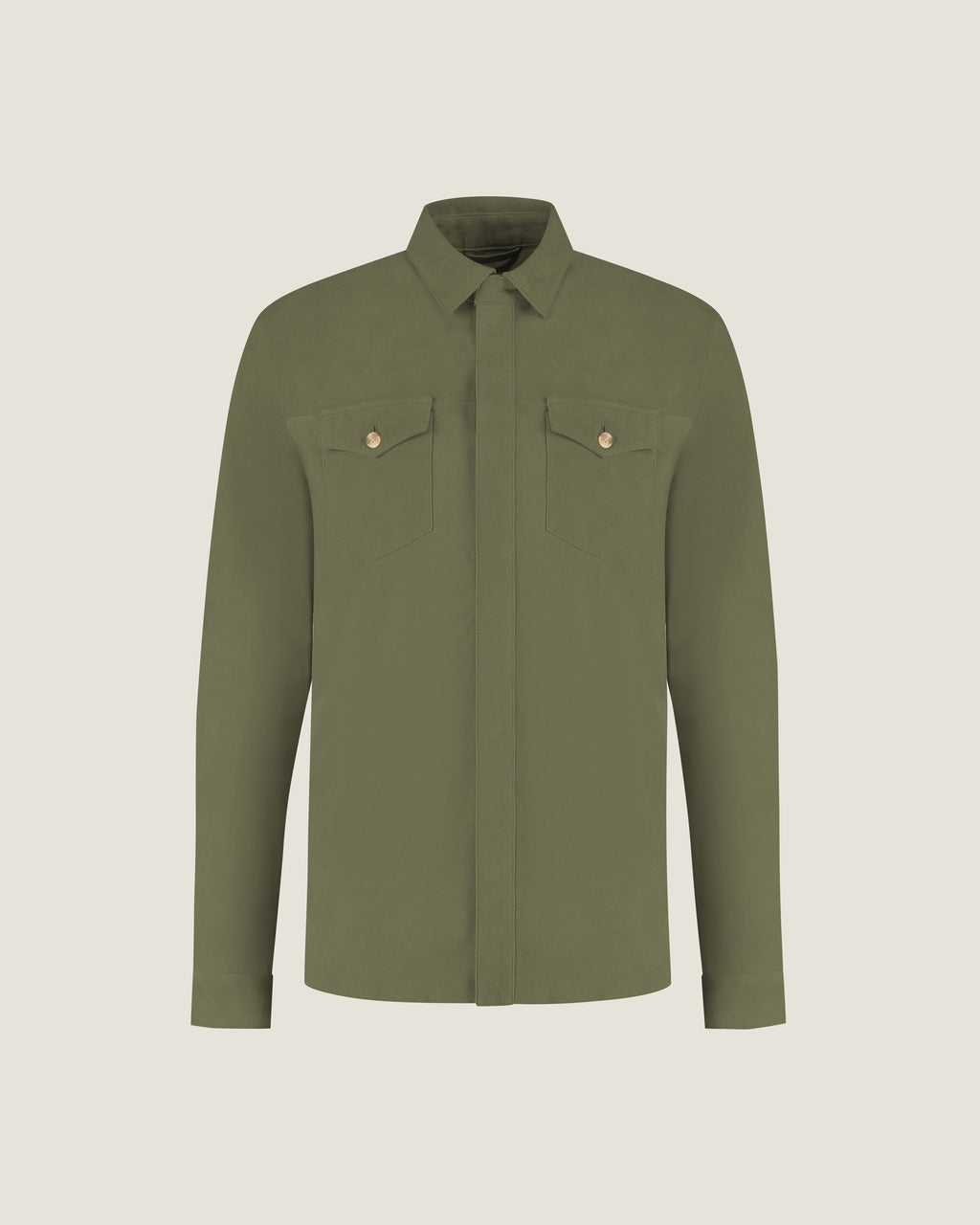 Suède Overshirt met Twee Kleppenzakken Heren 27