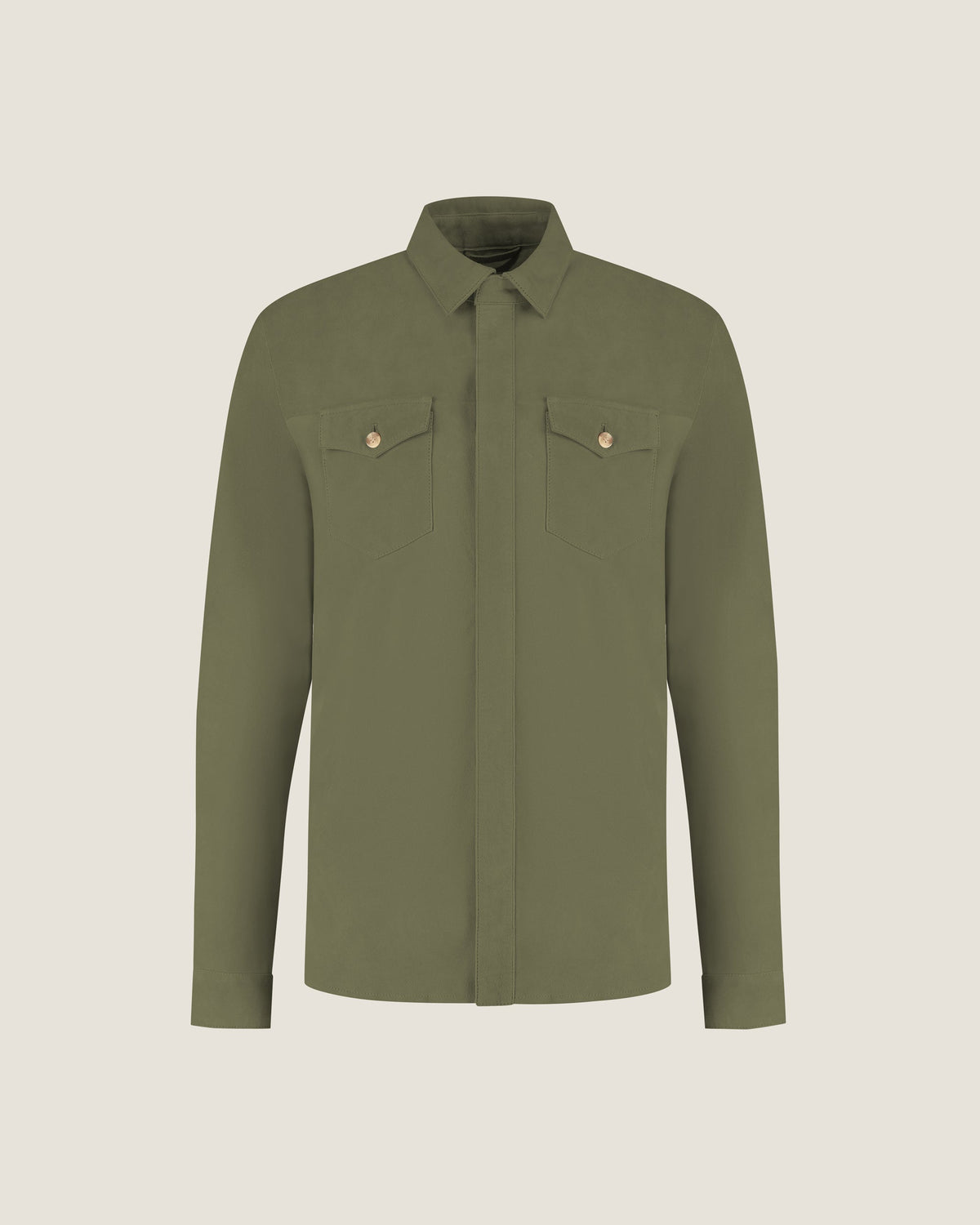 Suède Overshirt met Twee Kleppenzakken Heren 27