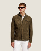 Suède Overshirt met Twee Kleppenzakken Heren 28