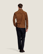 Suède Overshirt met Twee Kleppenzakken Heren 4