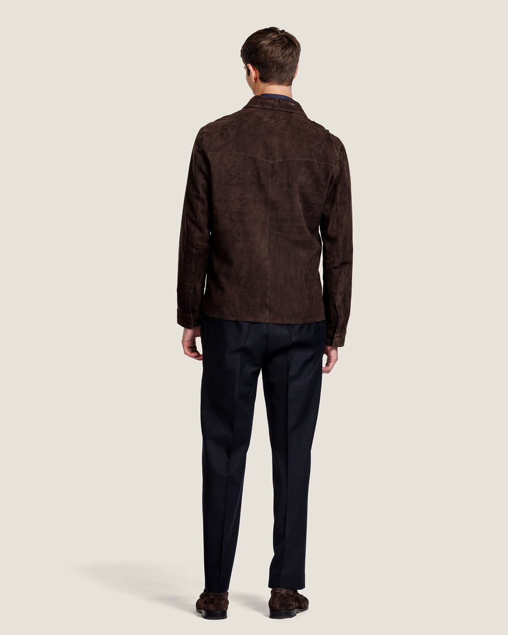 Suède Overshirt met Twee Kleppenzakken Heren 8