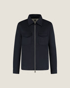 Wollen Overshirt met Rits en Borstzakken Heren 1