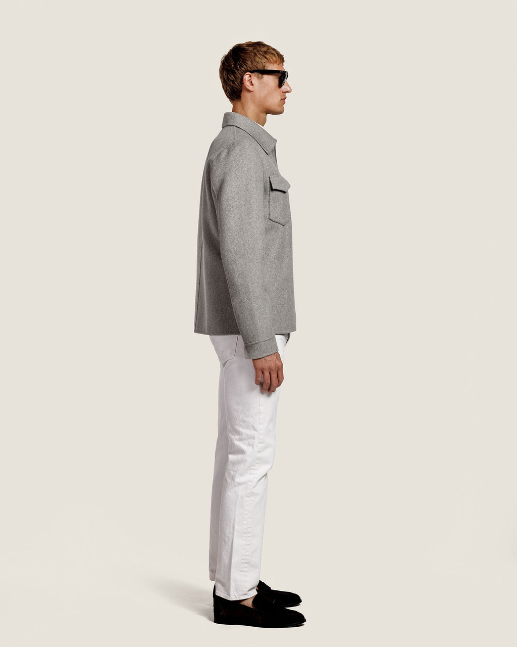 Wollen Overshirt met Rits en Borstzakken Heren 12