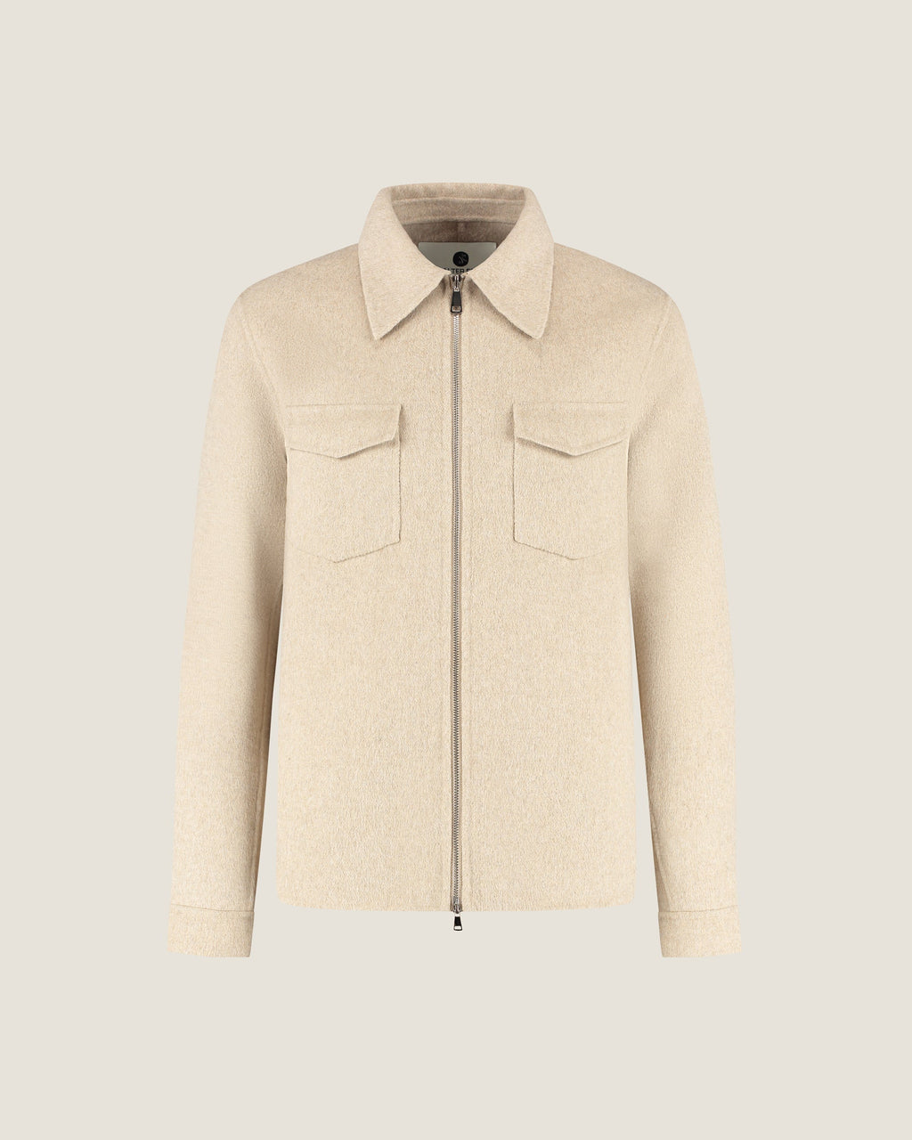 Wollen Overshirt met Rits en Borstzakken Heren 16