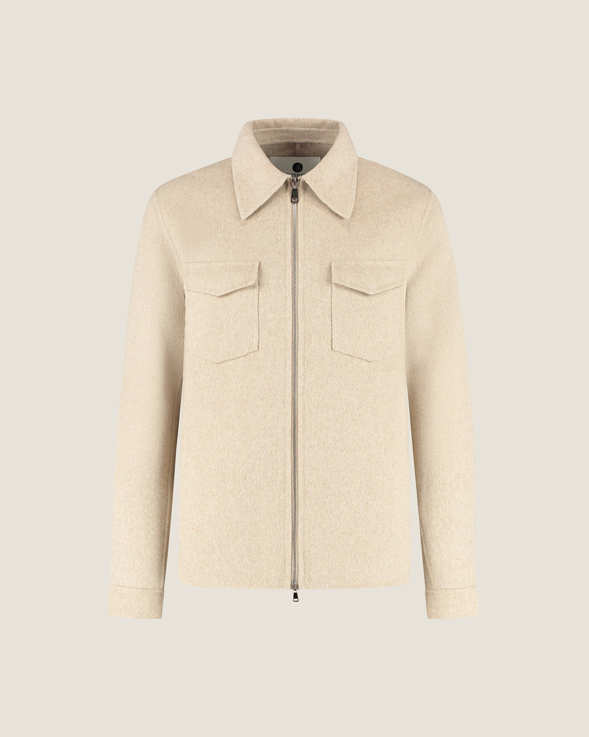Wollen Overshirt met Rits en Borstzakken Heren 16