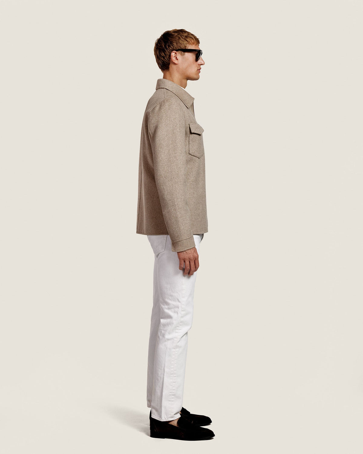 Wollen Overshirt met Rits en Borstzakken Heren 18
