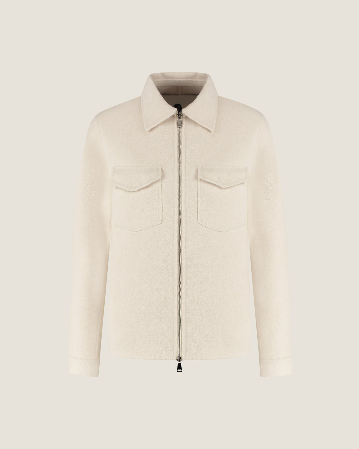 Wollen Overshirt met Rits en Borstzakken Heren 6