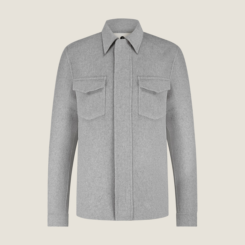 Wollen Overshirt met Verborgen Knoopsluiting Heren 1