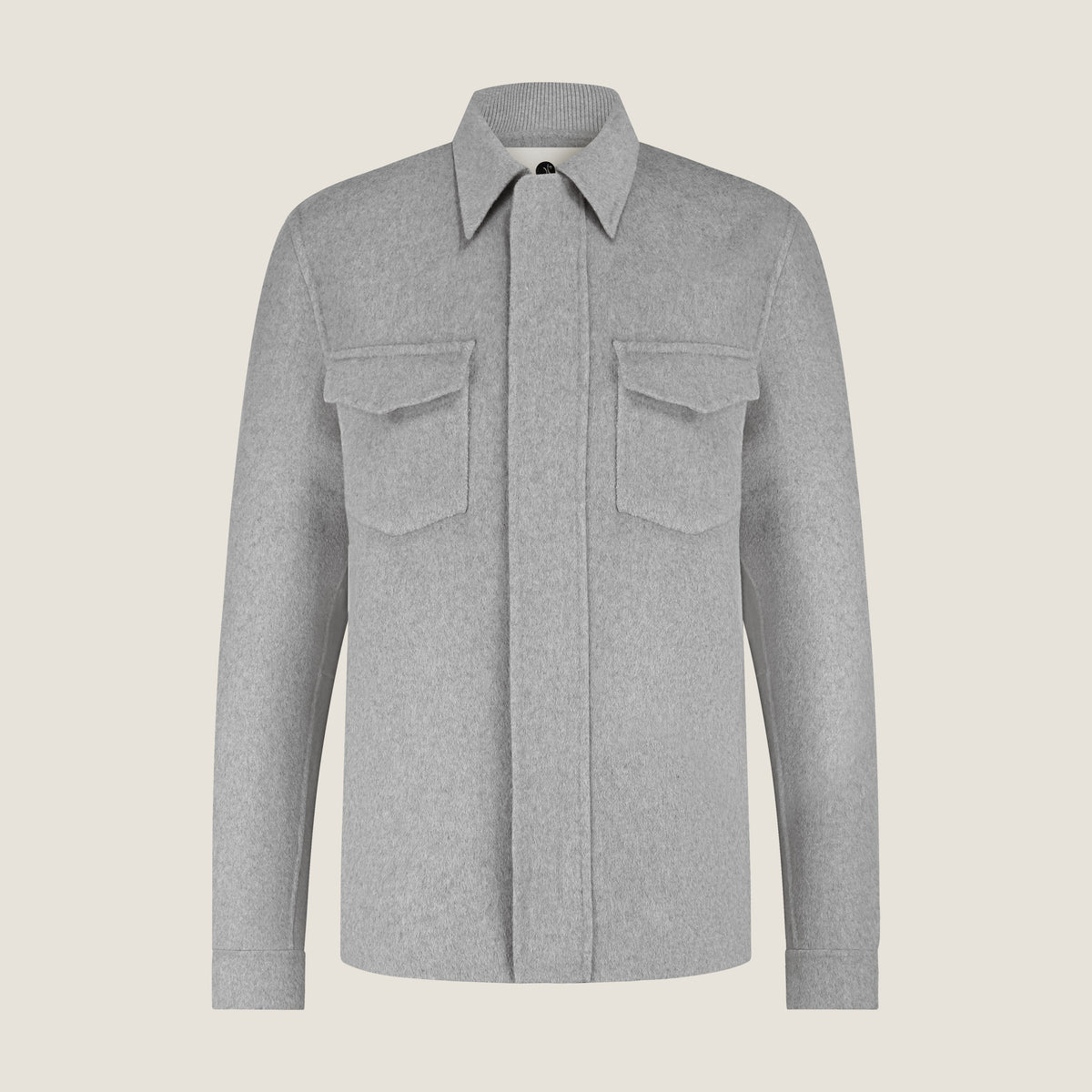 Wollen Overshirt met Verborgen Knoopsluiting Heren 1