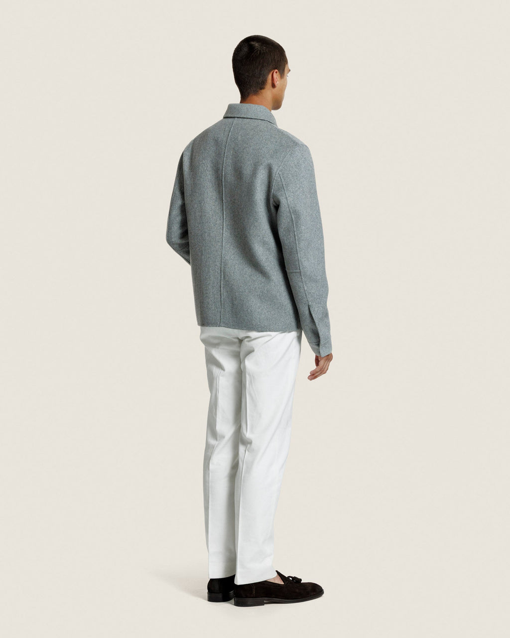 Wollen Overshirt met Verborgen Knoopsluiting Heren 3
