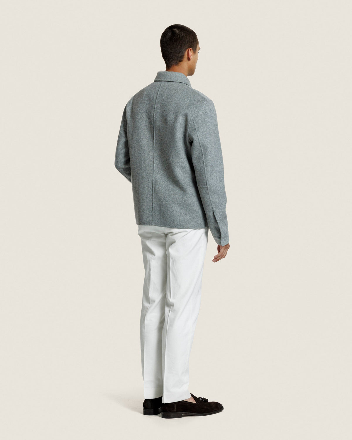 Wollen Overshirt met Verborgen Knoopsluiting Heren 3
